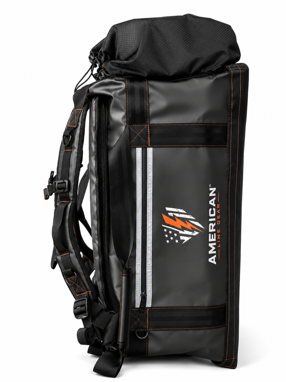 American Line Gear- Premium 90L Gear Backpack Duffel W/ Replaceable Bottom Liner